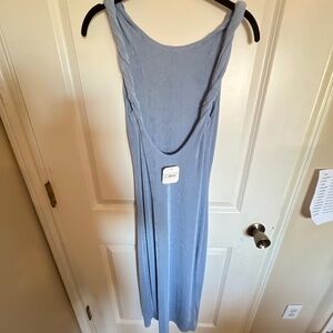 Altar’s state powder blue backless dress